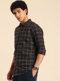 Being Human Pure Cotton Slim Fit Checked Casual Shirt