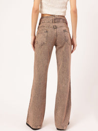 DressBerry Women Charming & Edgy Mid-Rise Bootcut Coloured Pure Cotton Jeans
