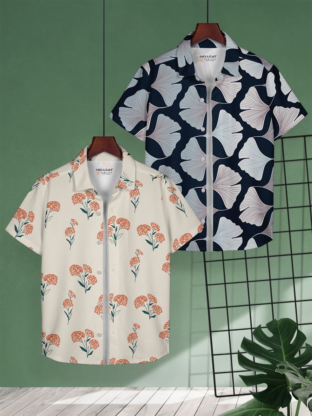 HELLCAT Boys Floral Opaque Printed Casual Shirt