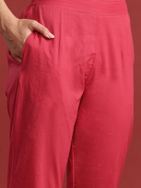 Anouk Ethnic Motifs Printed Pure Cotton Kurta with Trousers & Dupatta