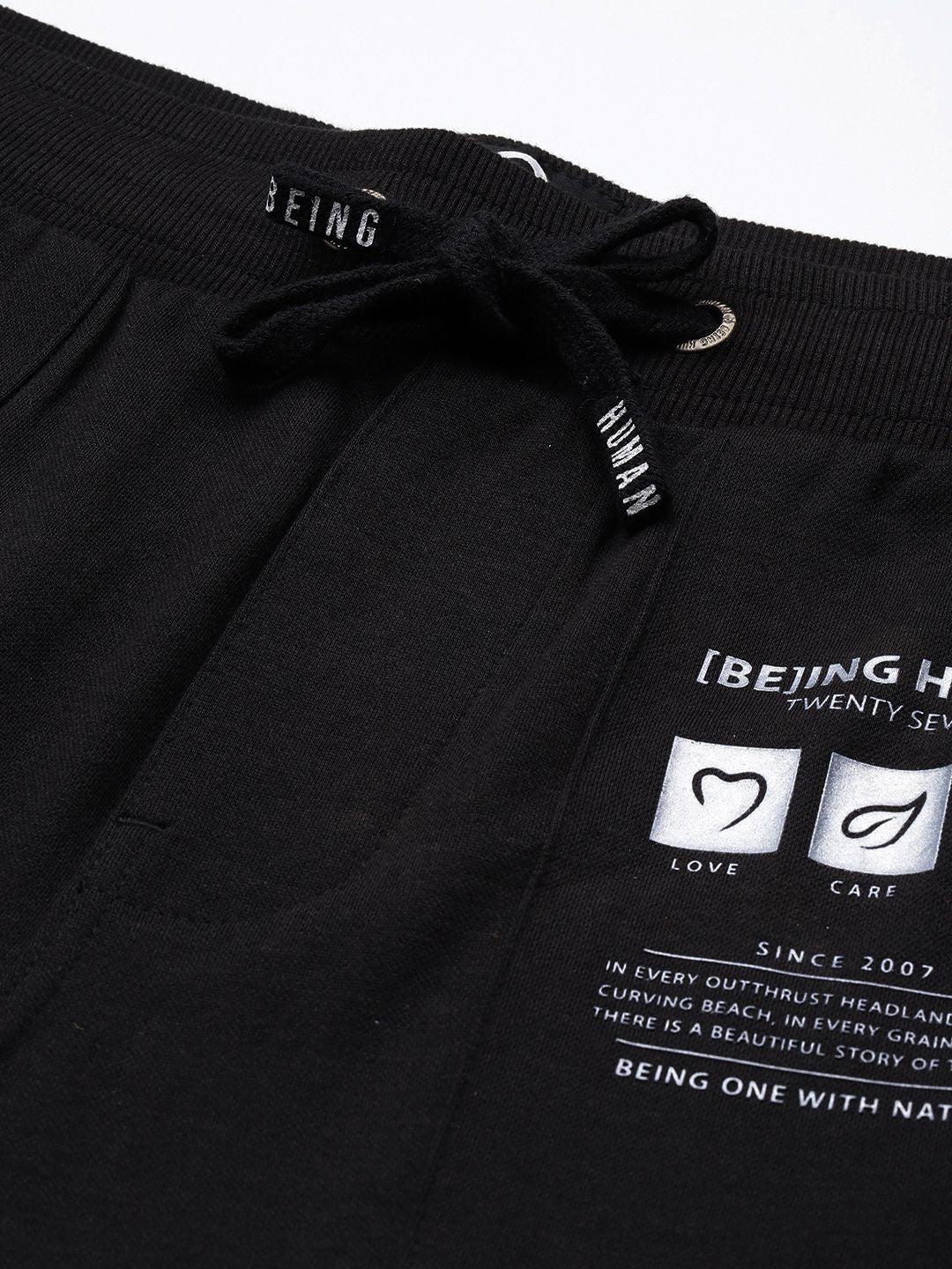 Being Human Men Printed Detail Track Pants