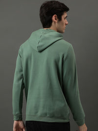 ADRO Men Printed Hooded Pullover Sweatshirt