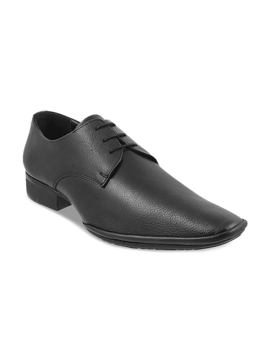 Mochi Men Black Formal Leather Derbys