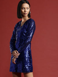 all about you Sequin Embellished Sheath Mini Dress