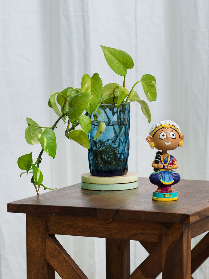 Chumbak Blue &amp; Multicolored Takita Tara Bobblehead Showpiece