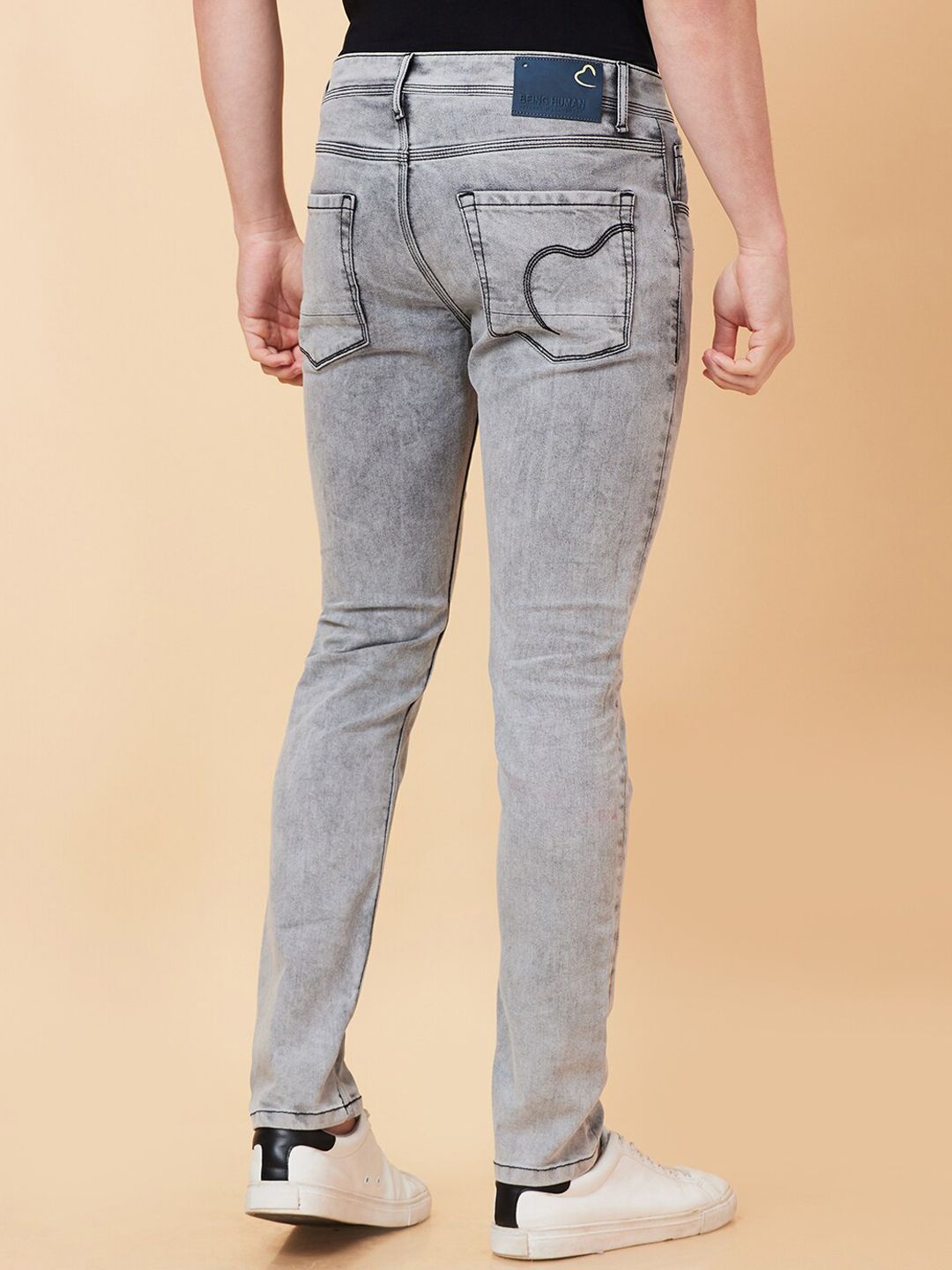 Being Human Men Slim Fit Heavy Fade Clean Look Stretchable Jeans