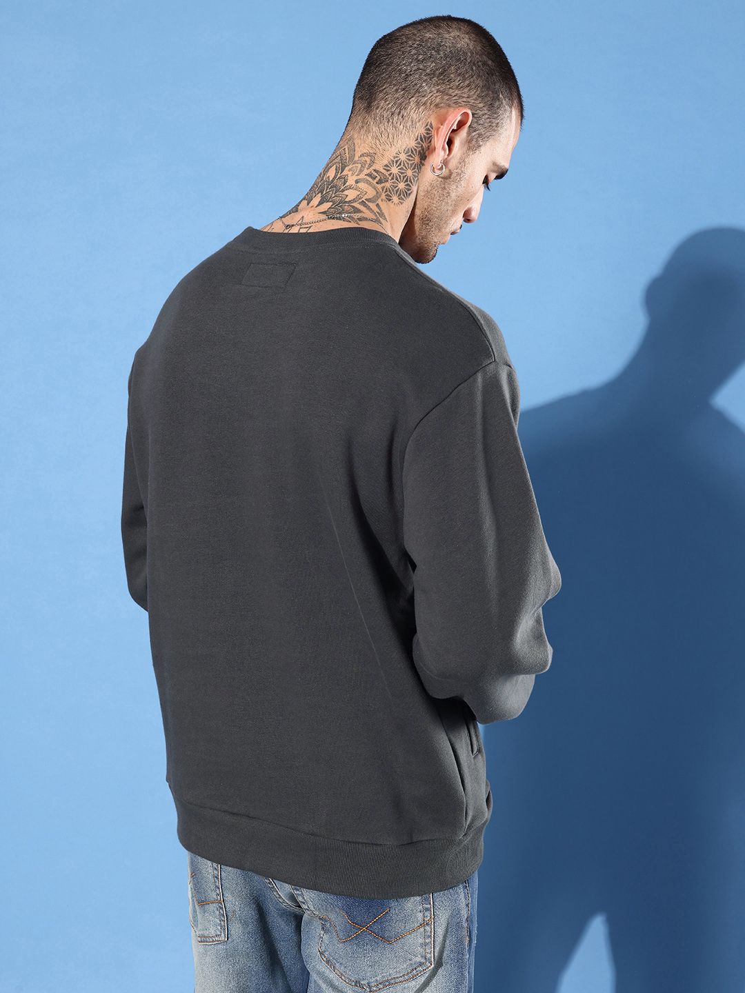 DILLINGER Men Typography Printed Oversized Sweatshirt
