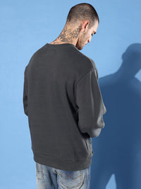 DILLINGER Men Typography Printed Oversized Sweatshirt