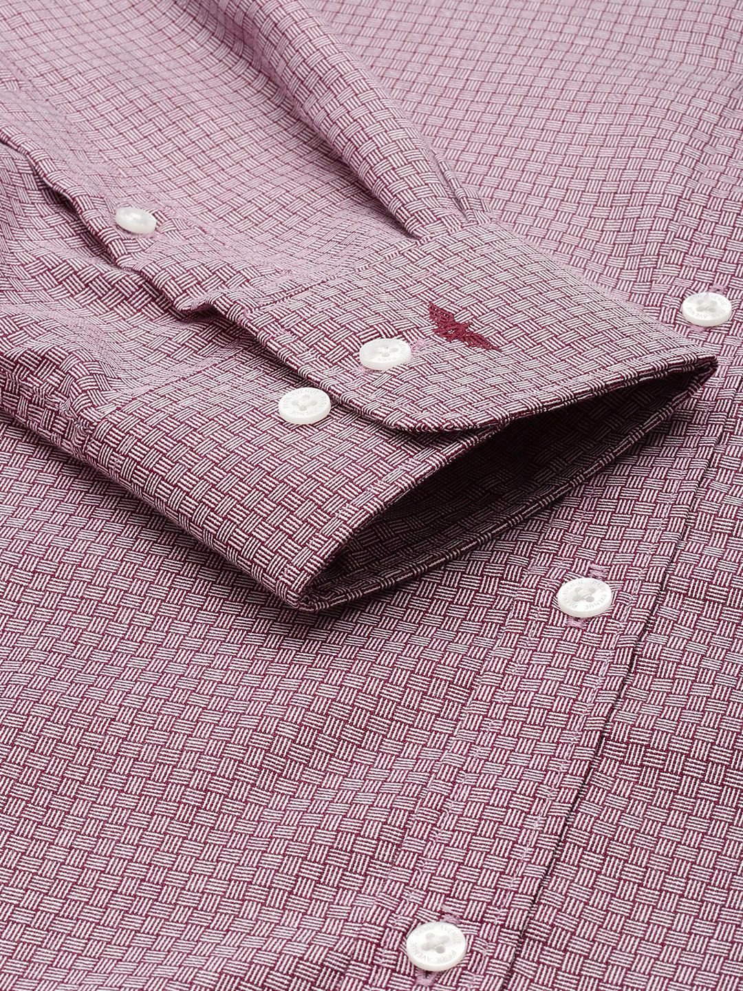 Park Avenue Self Design Slim Fit Opaque Formal Shirt