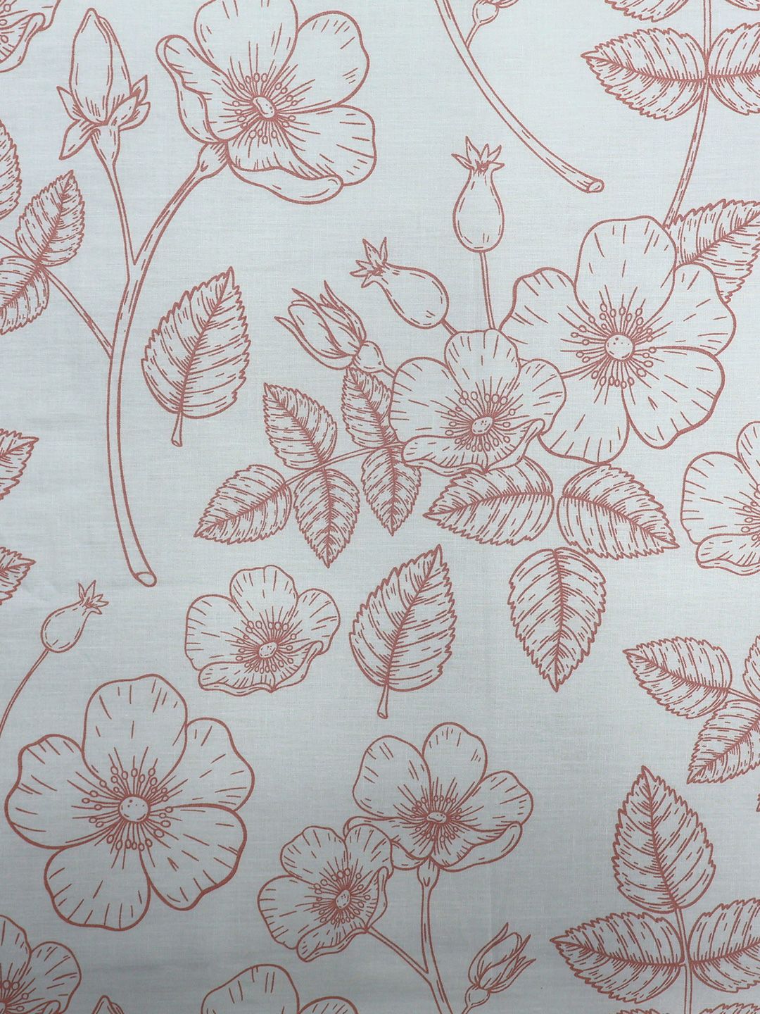 BOMBAY DYEING Vintage Pink Printed Pure Cotton 180 TC  Bedsheet Set 1.52 m X 2.28 m