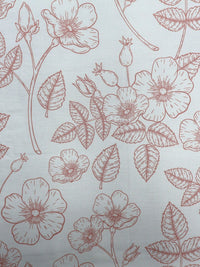 BOMBAY DYEING Vintage Pink Printed Pure Cotton 180 TC  Bedsheet Set 1.52 m X 2.28 m