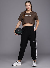 HRX by Hrithik Roshan IRONTRIBE Printed Drop-Shoulder Boxy Training Crop T-shirt