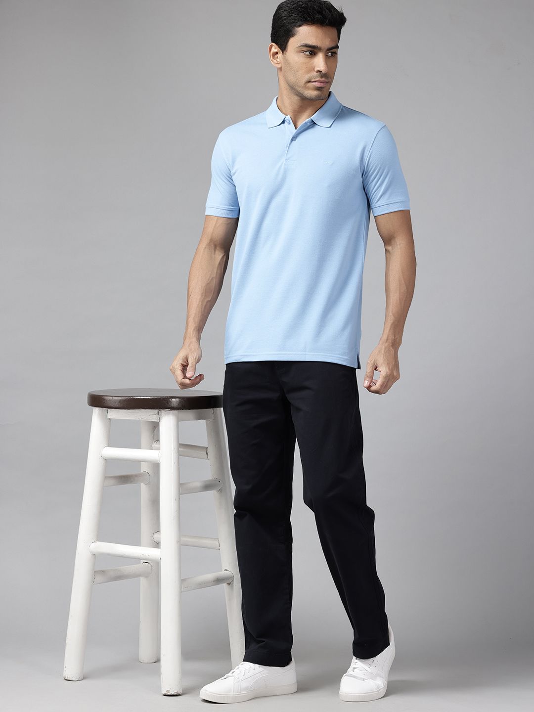 Park Avenue Solid Polo Collar T-shirt
