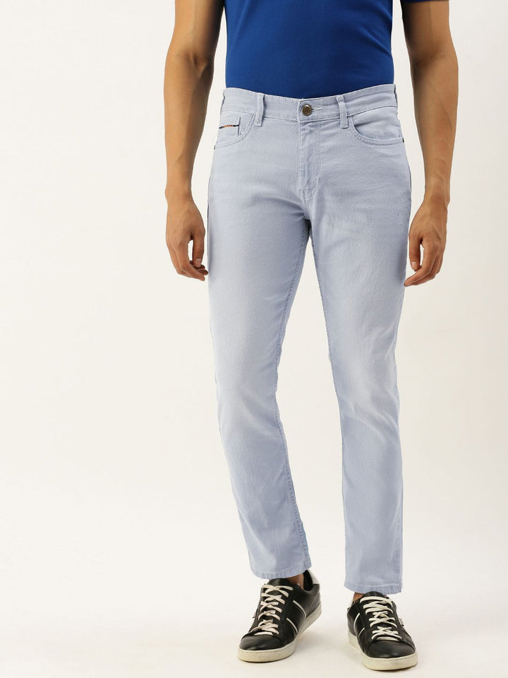 The Indian Garage Co Men Blue Slim Fit Low-Rise Clean Look Stretchable Jeans