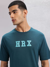 HRX by Hrithik Roshan Brand Logo Printed Drop-Shoulder Sleeves Relaxed Training T-shirt