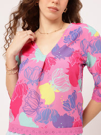 DressBerry Floral Fever Schiffli Detail Top