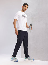 HRX by Hrithik Roshan Men Typography Print Detail Mid-Rise Rapid-Dry Running Track Pants