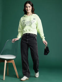 DressBerry Women Printed Hooded Sweatshirt