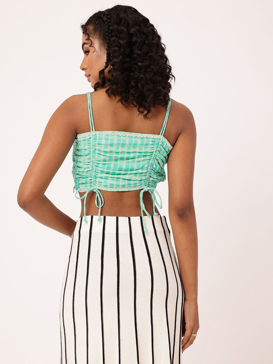 DressBerry Ruching Romance Double Strap On Crop Top
