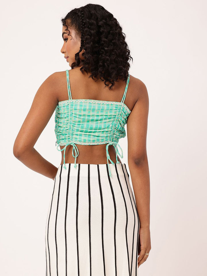 DressBerry Ruching Romance Double Strap On Crop Top