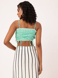 DressBerry Ruching Romance Double Strap On Crop Top