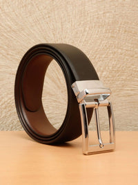 Teakwood Leathers Men Textured Leather Reversible Formal Belt