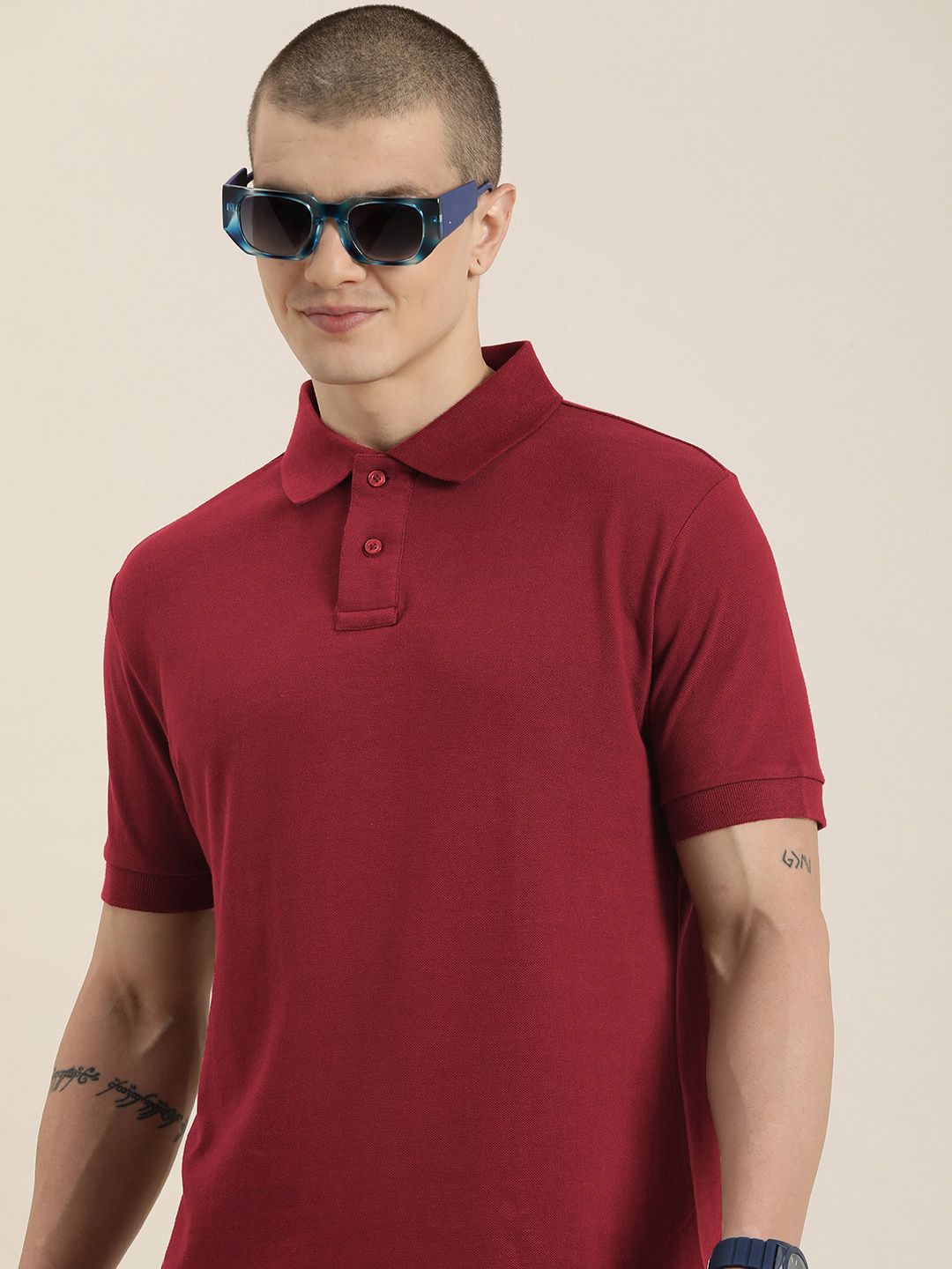 DILLINGER Men Polo Collar Pure Cotton T-shirt