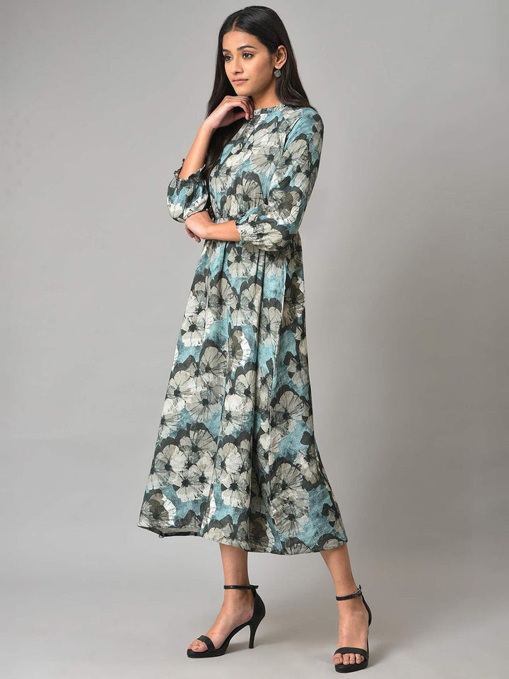 W Floral Midi Cotton Dress