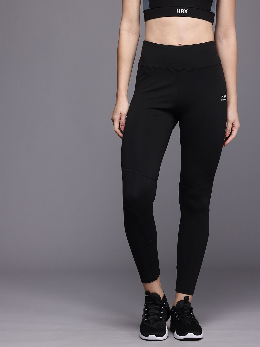 HRX by Hrithik Roshan Women Antimicrobial & Rapid Dry High Rise Slim Fit Training Tights