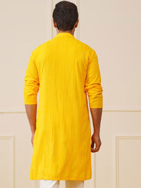 Jompers Striped Sequins Chikankari Embroidered Strigth Kurtas