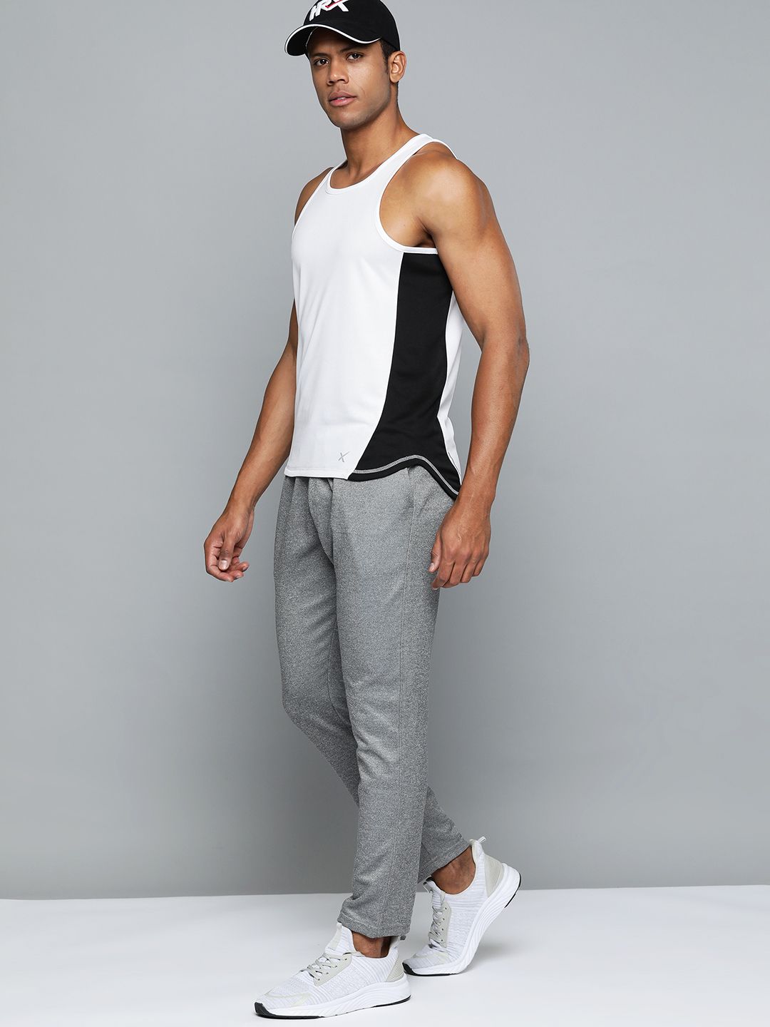 HRX by Hrithik Roshan Rapid-Dry Colourblocked Sleeveless Running T-shirt