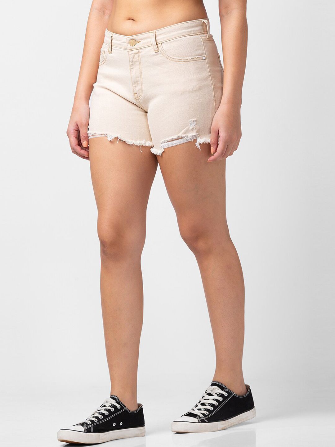 SPYKAR Women Slim Fit Denim Shorts