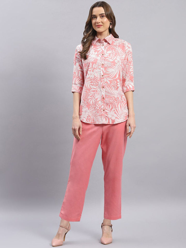 Monte Carlo Printed Pure Cotton Shirt & Trouser Co-Ords