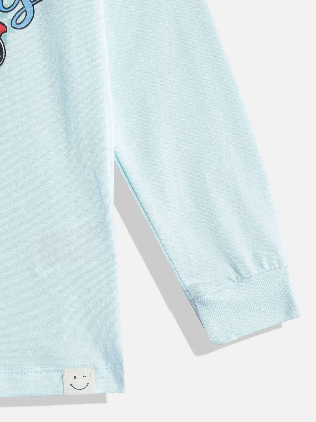 Happy Faces Girls Pure Cotton Peanuts Printed T-shirt with Joggers