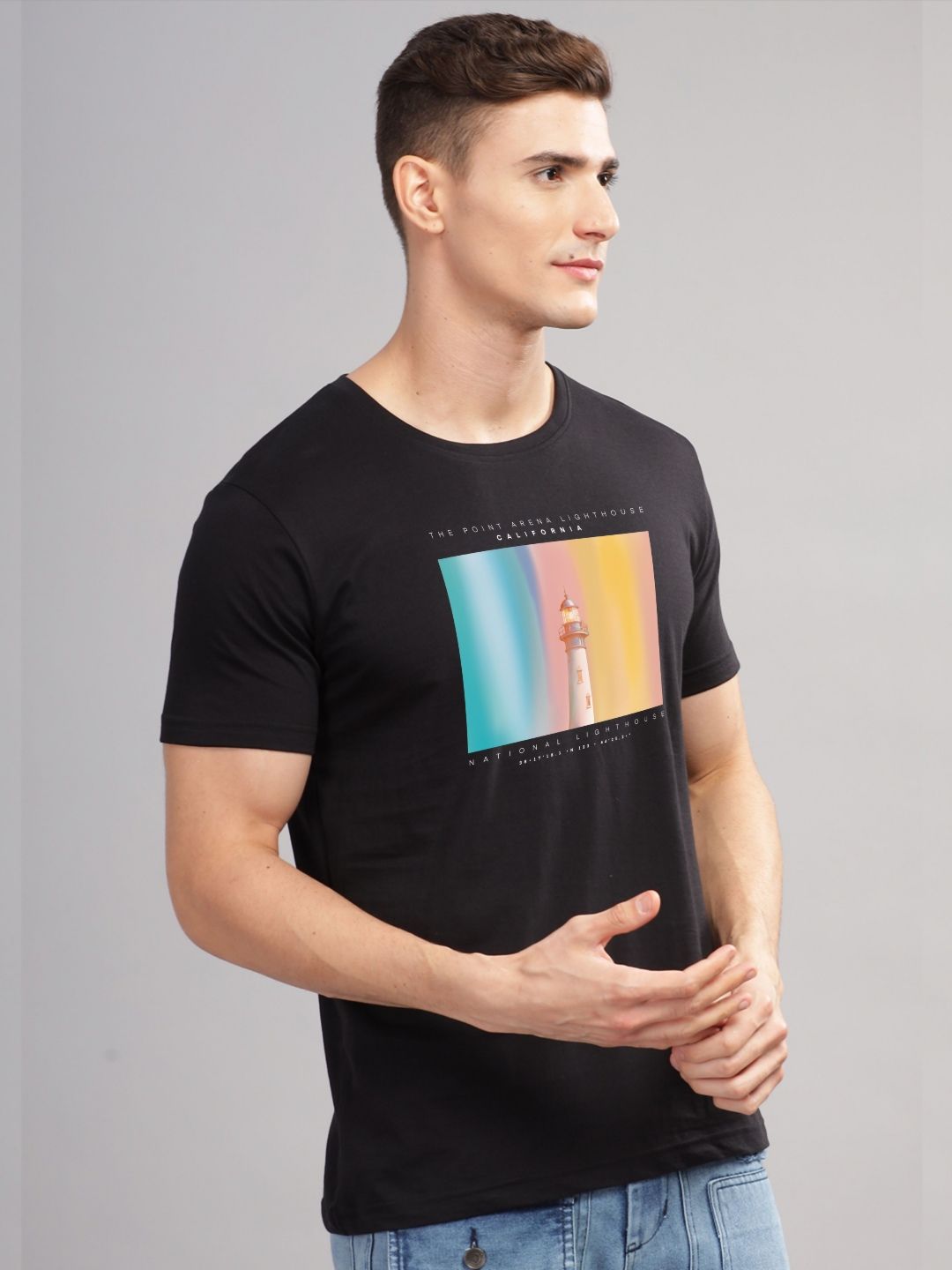 ADRO Men Printed T-shirt