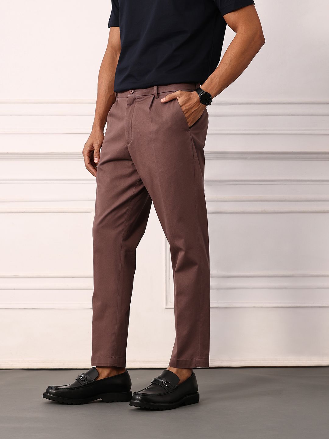 Mr Bowerbird Men Industry Mid-Rise Liberal Fit Chinos