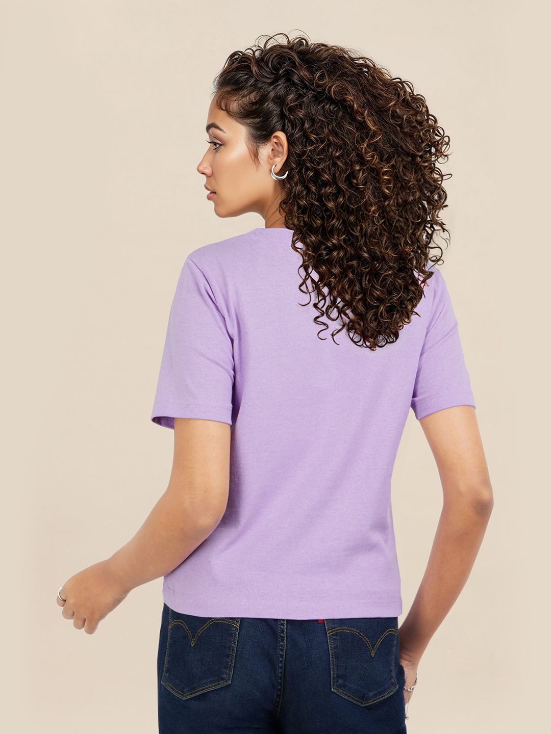 DressBerry Solid Round Neck Casual T-shirt