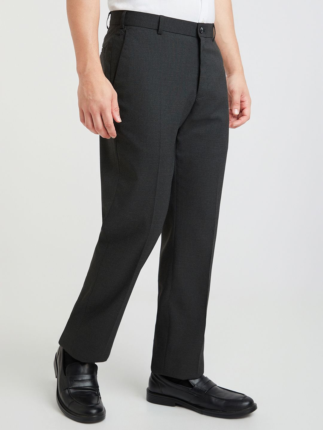 Park Avenue Men Textured Formal Trousers