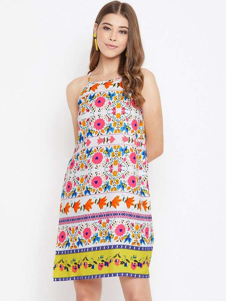 Berrylush Women Multicoloured Printed Sheath Dress