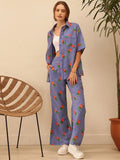 STREET 9 Printed Shirt Collar Shirt With Trousers Co-Ords