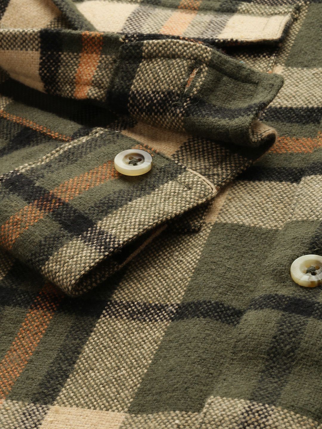 The Indian Garage Co Pure Cotton Checked Casual Shirt