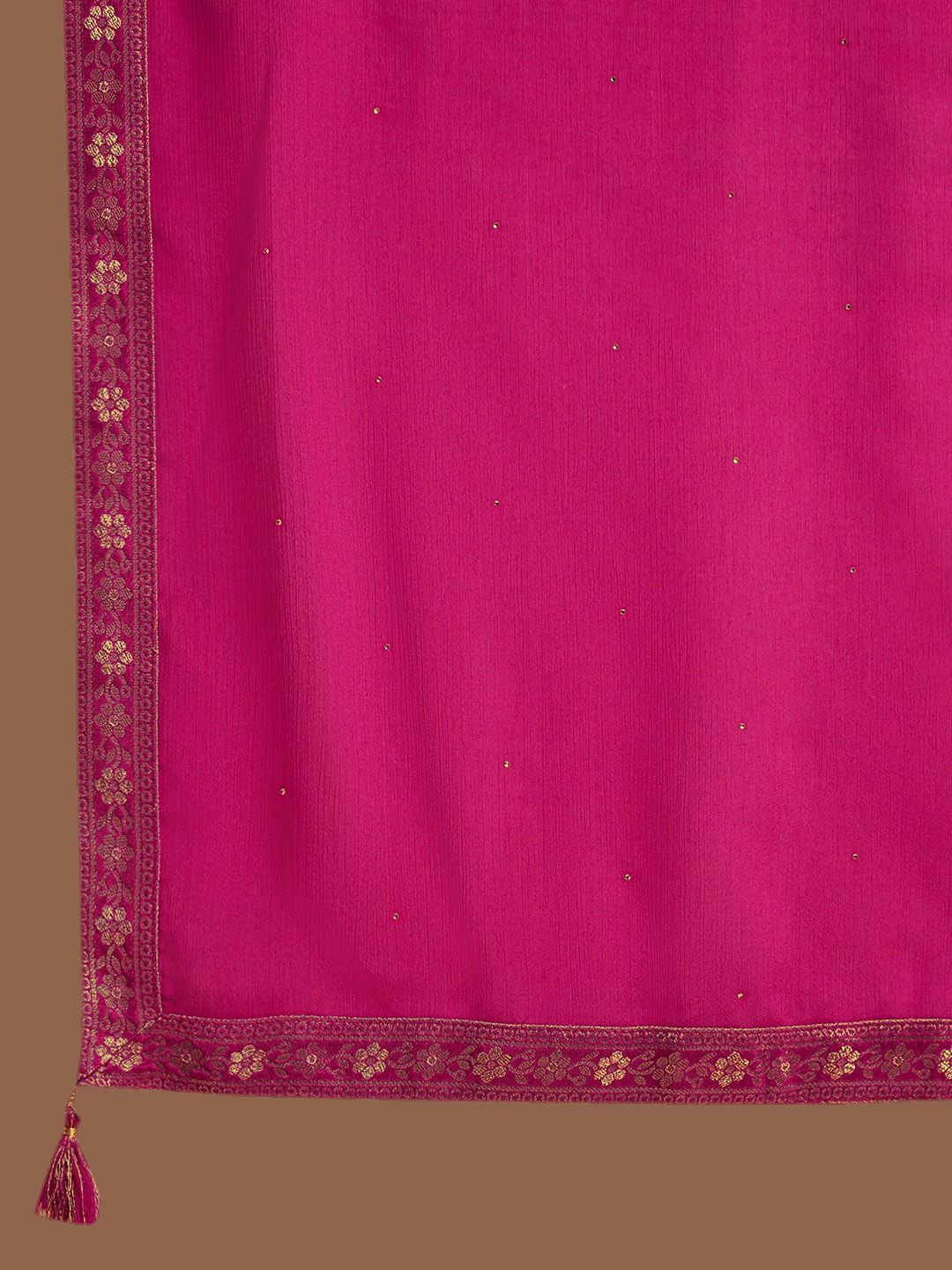 Libas Ethnic Motifs Embroidered Sequinned Straight Kurta With Trousers & Dupatta