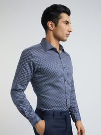 Baju Formal Bercetak Raymond Slim Fit Pure Cotton