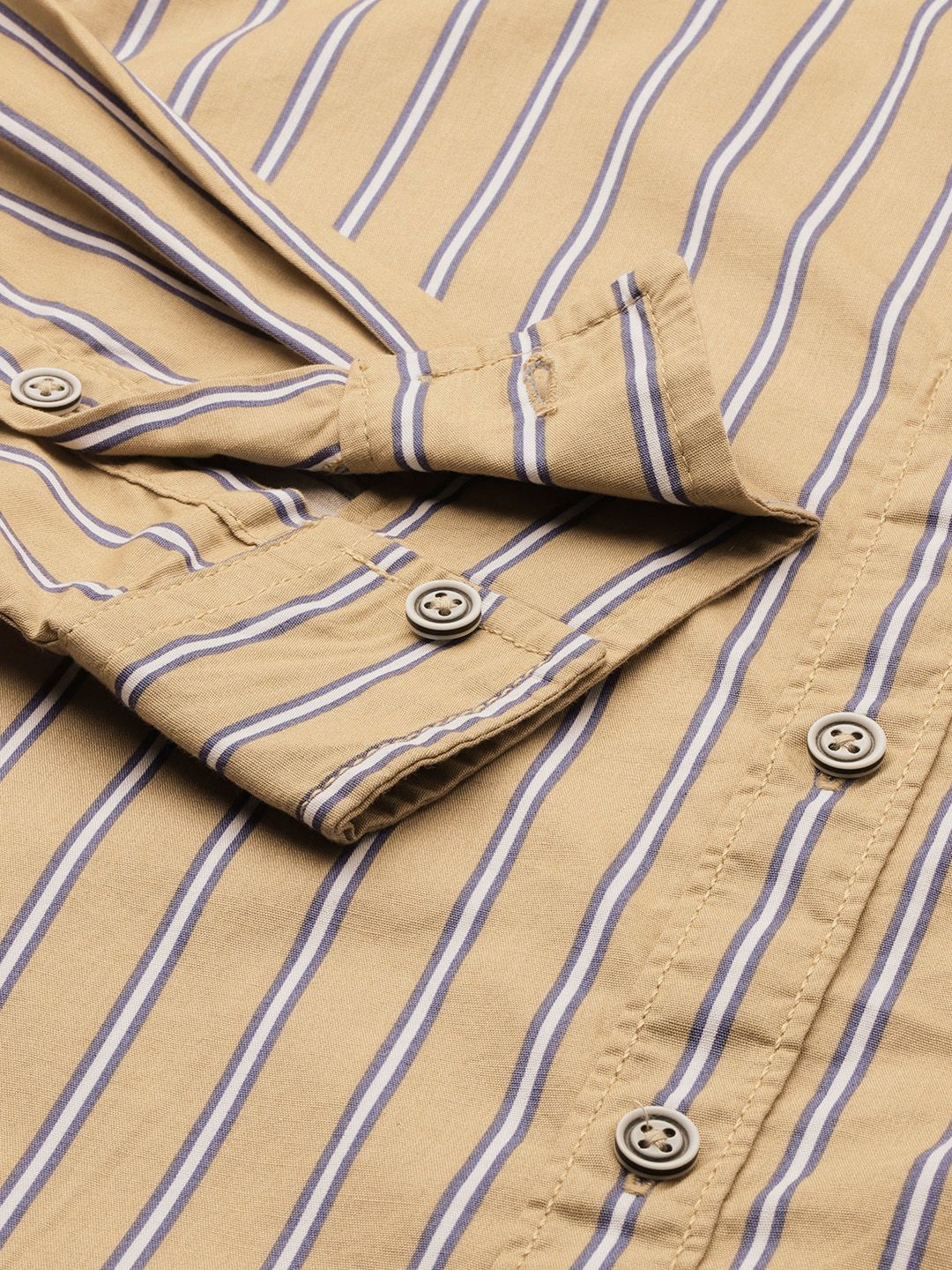 The Indian Garage Co Men Slim Fit Multi Stripes Opaque Casual Shirt