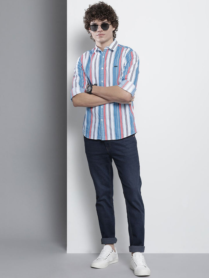 The Indian Garage Co Men Striped Cotton Casual Shirt