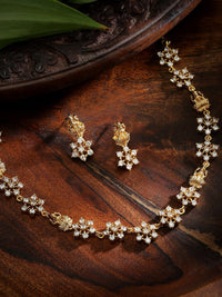 Rubans Gold-Plated AD Stone Jewellery Set
