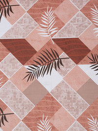 KLOTTHE Rust Leaf Printed Dilengkapi 400 TC Kapas Cadar King & 2 Sarung Bantal