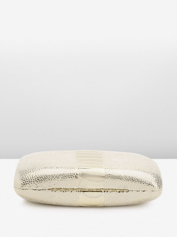 Lino Perros Snake Skin Textured Box Clutch