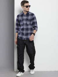 The Indian Garage Co Pure Cotton Slim Fit Checked Casual Shirt