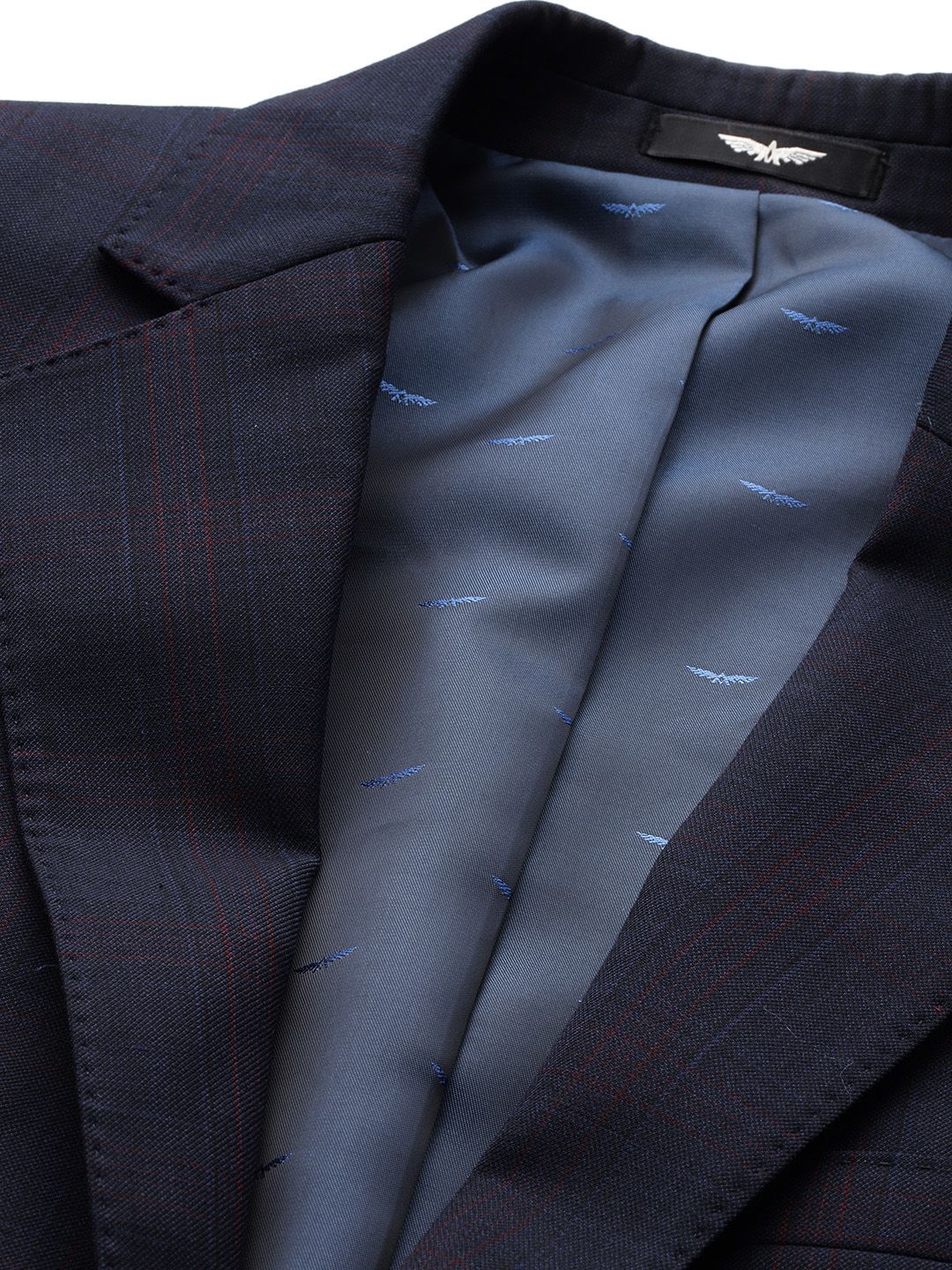Park Avenue Super Slim Fit 2-Piece Checked Formal Suit